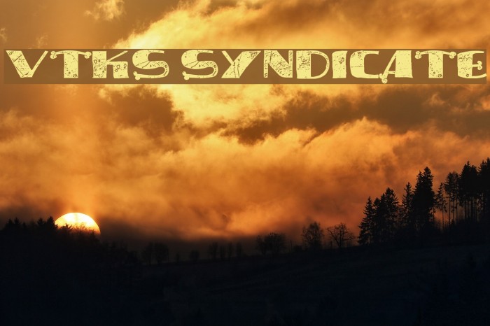 vtks syndicate Font examples