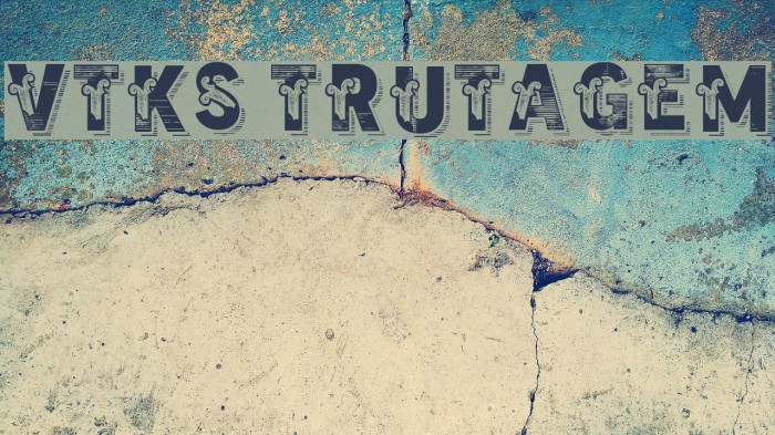 vtks trutagem Font examples
