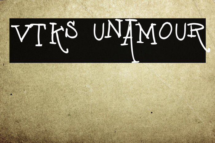vtks unamour Font examples