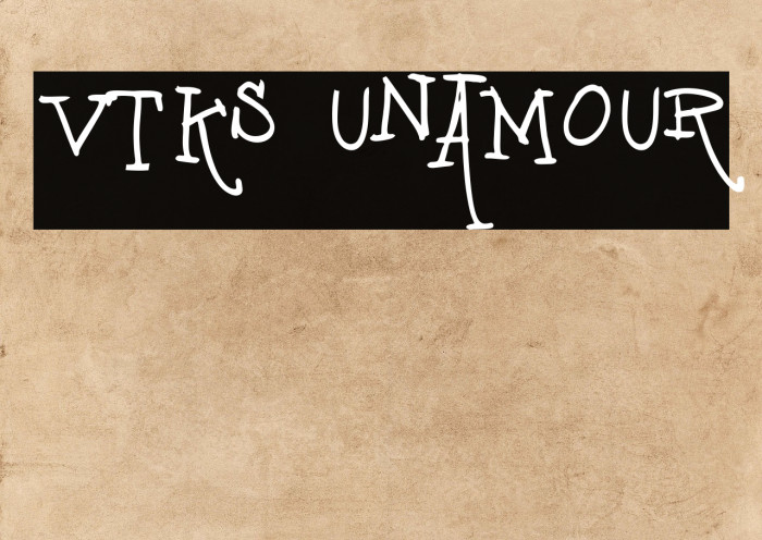 vtks unamour Font examples