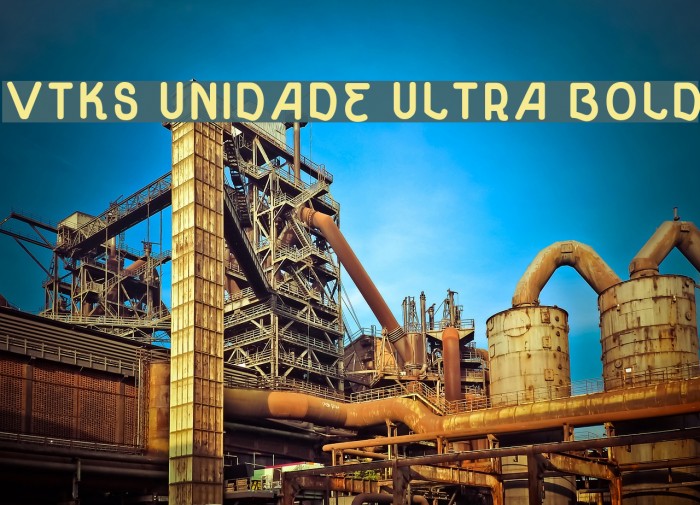 vtks unidade ultra bold Font examples