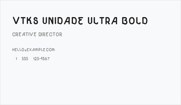 vtks unidade ultra bold Business Card