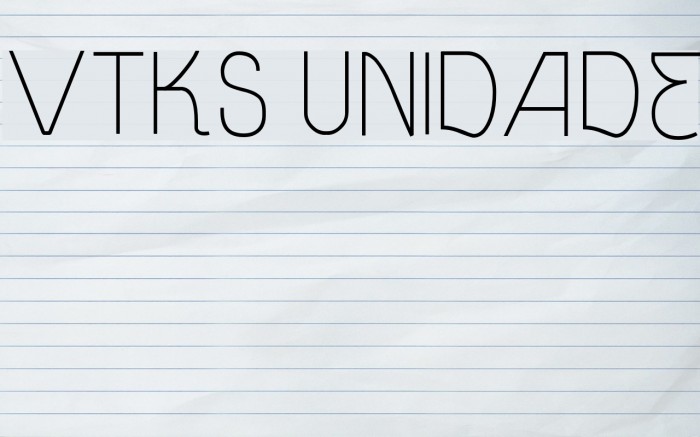 vtks unidade Font examples