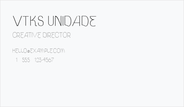 vtks unidade Business Card