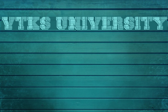 vtks university Font examples