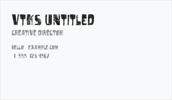 vtks untitled Business Card