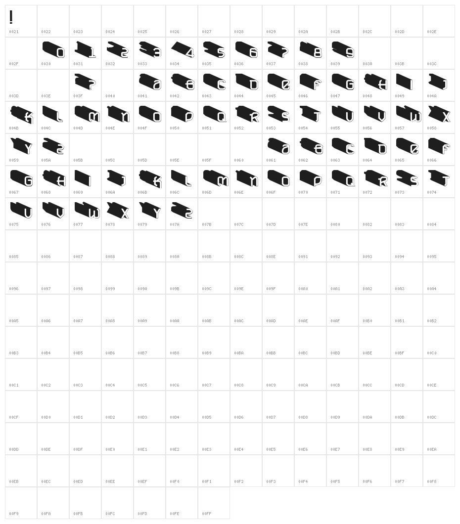 vtks urban time super 3d Character Map