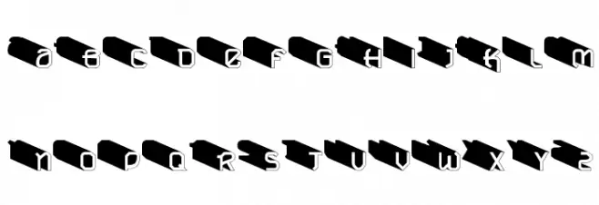 vtks urban time super 3d Font LOWERCASE