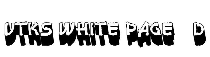 vtks white page 3d  免费字体下载