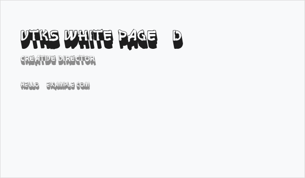 vtks white page 3d Business Card