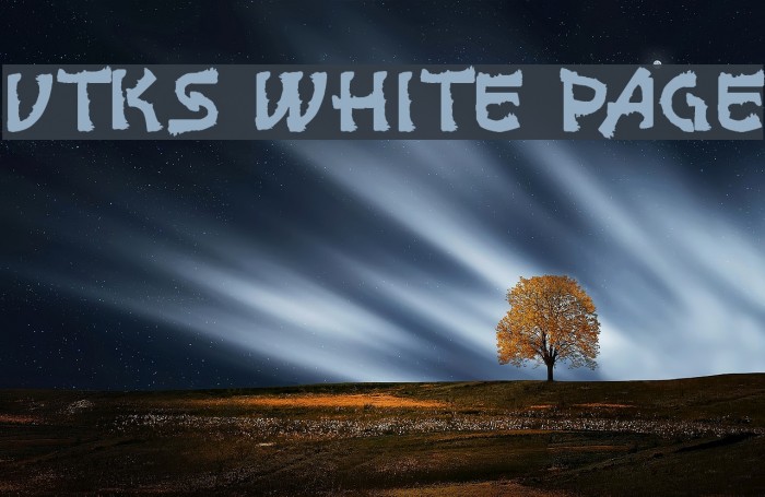 vtks white page Font examples