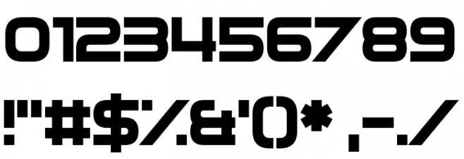 Vudotronic Font OTHER CHARS