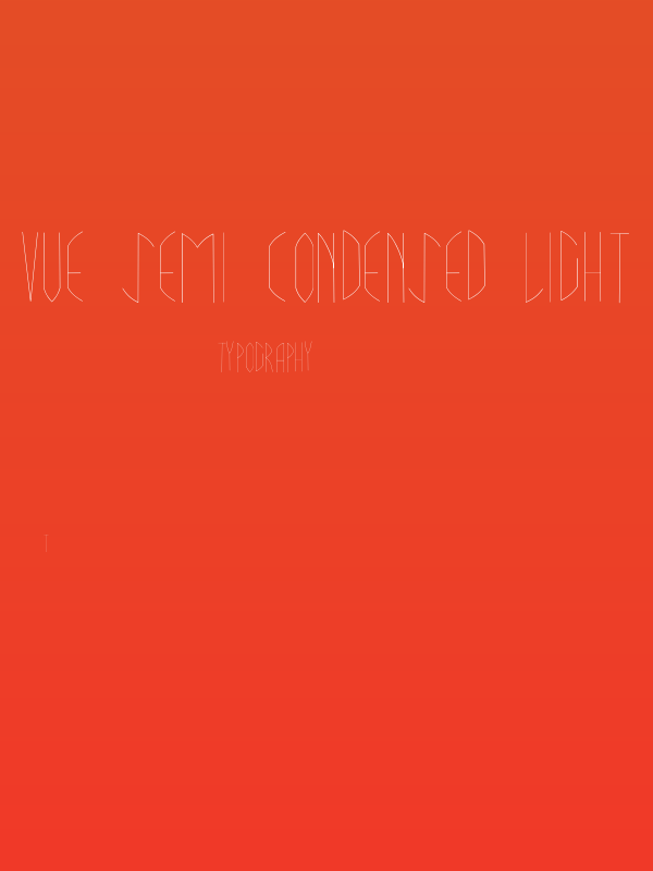 Vue Semi-condensed Light Poster