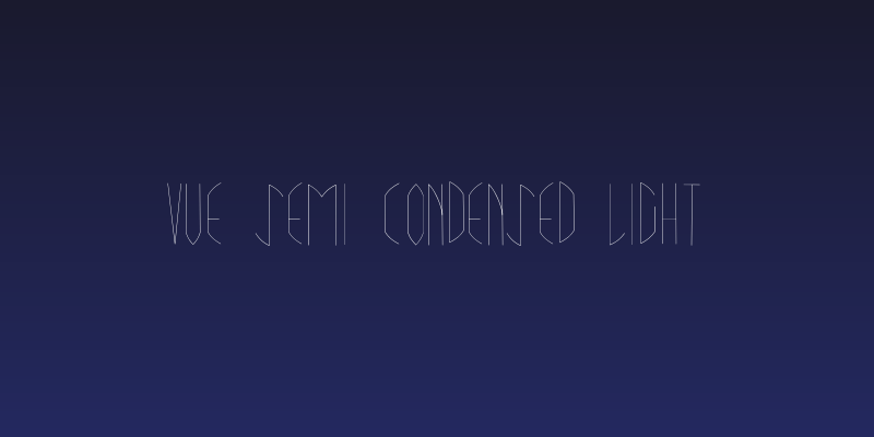 Vue Semi-condensed Light Social Header