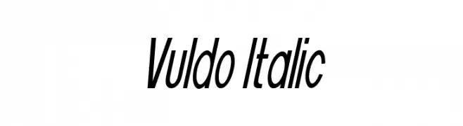 Vuldo Italic  フリーフォントのダウンロード