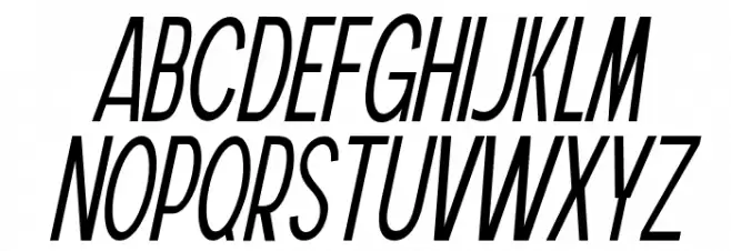 Vuldo Italic Caratteri MAIUSCOLE
