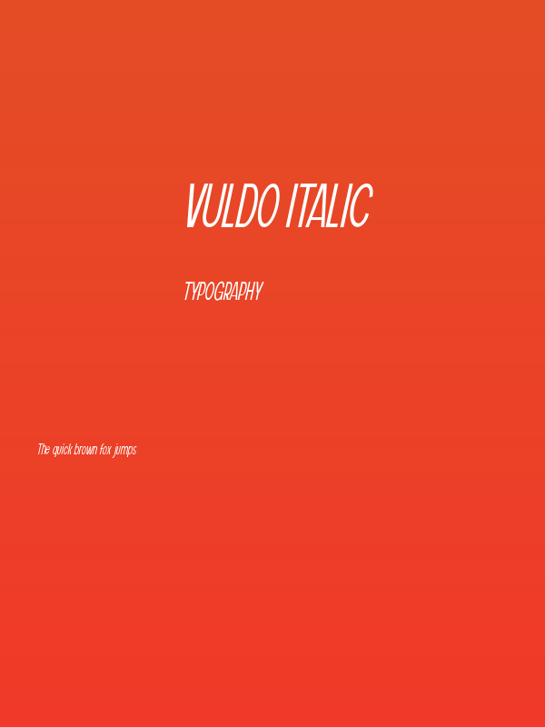 Vuldo Italic Poster