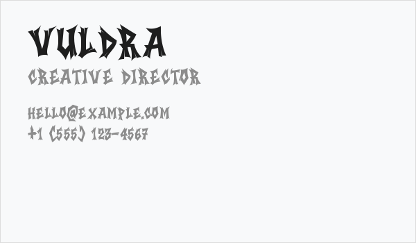 Vuldra Business Card