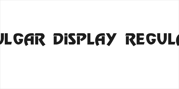 Vulgar Display Regular Logo