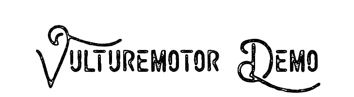 Vulturemotor Demo Font