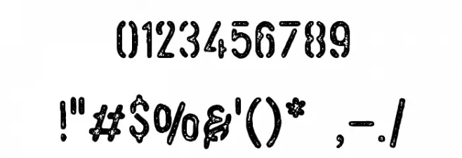 Vulturemotor Demo Font OTHER CHARS