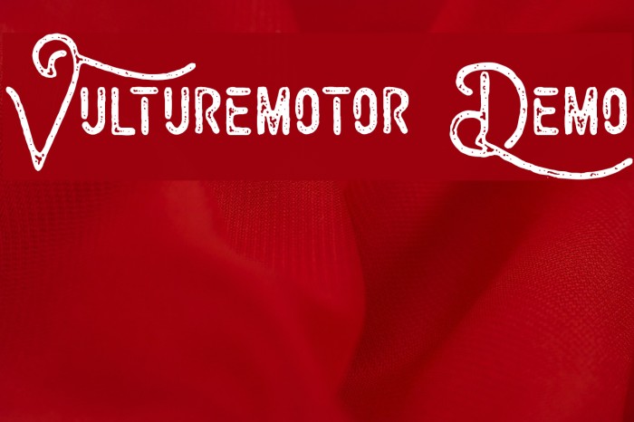 Vulturemotor Demo Font examples