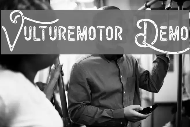 Vulturemotor Demo Font examples