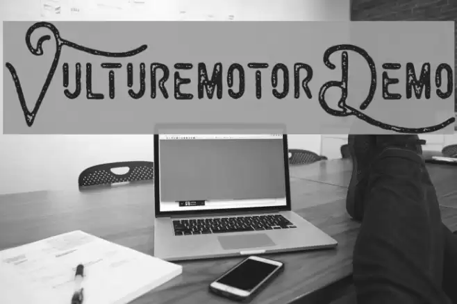 VulturemotorDemo Font examples