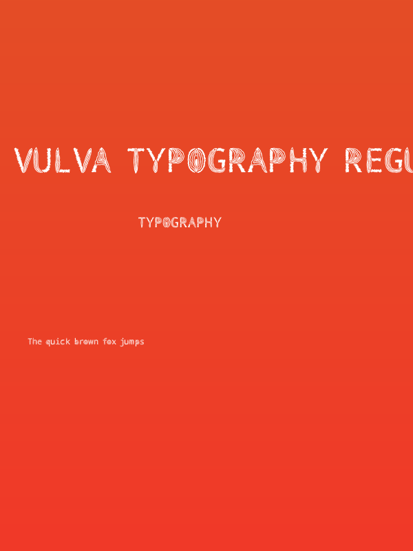 Vulva Typography Regular Poster