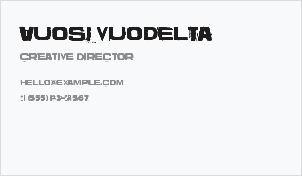 Vuosi vuodelta Business Card