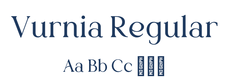 Vurnia Regular Font Preview