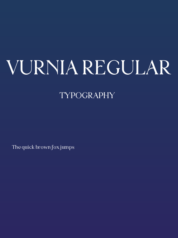 Vurnia Regular Poster