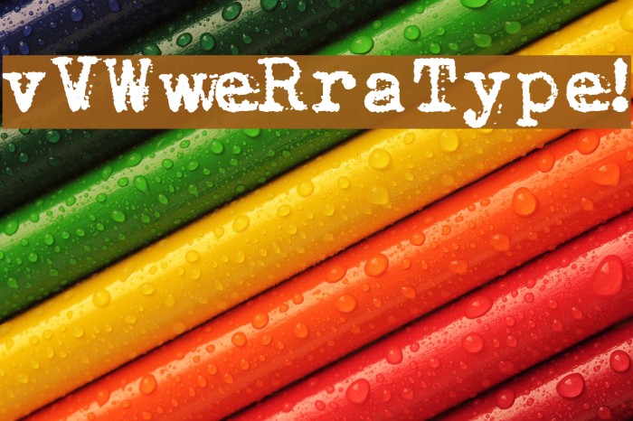 vVWweRraType! Font examples