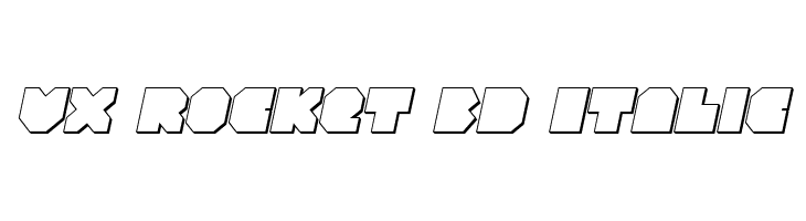 VX Rocket 3D Italic  नि: शुल्क फ़ॉन्ट्स डाउनलोड