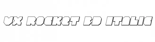VX Rocket 3D Italic  免费字体下载