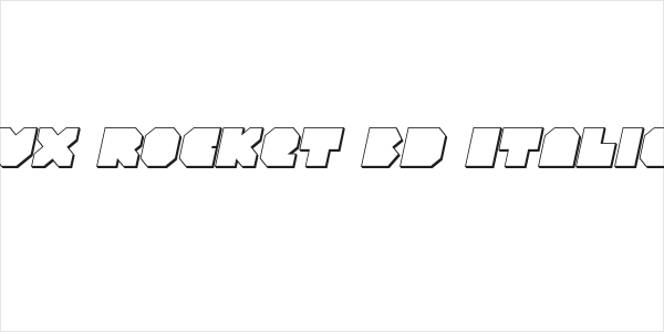 VX Rocket 3D Italic Logo