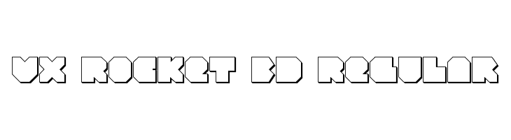 VX Rocket 3D Regular Font
