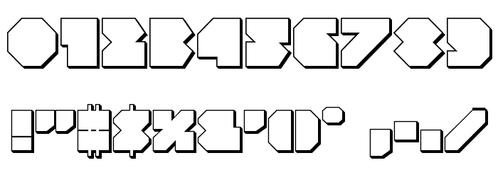 VX Rocket 3D Regular Font OTHER CHARS
