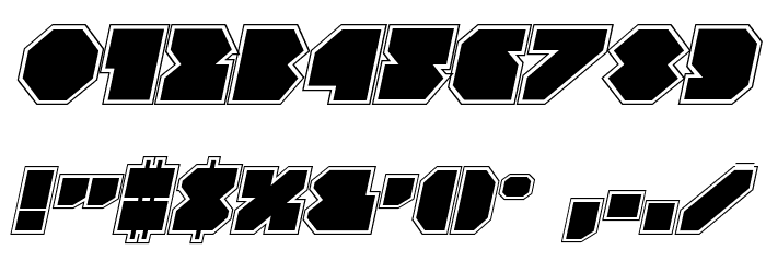 VX Rocket Academy Italic Font OTHER CHARS