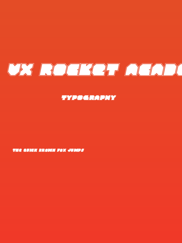 VX Rocket Academy Italic Poster