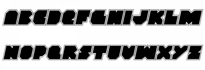 VX Rocket Academy Italic Schriftart Kleinbuchstaben