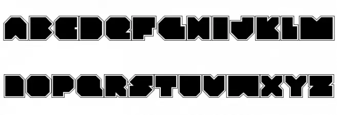 VX Rocket Academy Regular Шрифта ВЕРХНИЙ