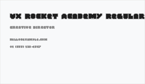 VX Rocket Academy Regular Business Card