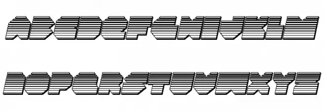 VX Rocket Chrome Italic 字体 大写