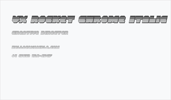 VX Rocket Chrome Italic Business Card