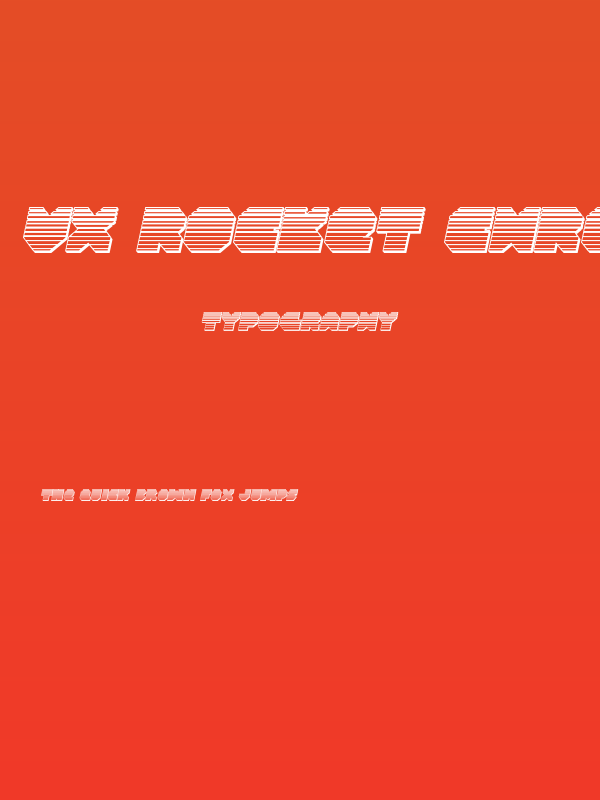 VX Rocket Chrome Italic Poster