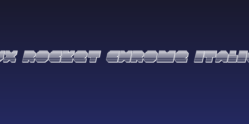 VX Rocket Chrome Italic Social Header