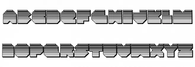 VX Rocket Chrome Regular Schriftart Groß