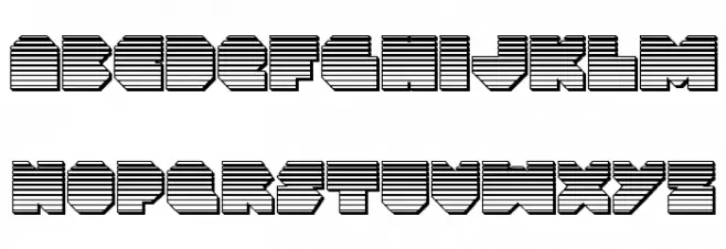 VX Rocket Chrome Regular フォント 小文字
