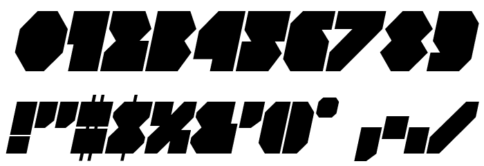 VX Rocket Condensed Italic Font OTHER CHARS